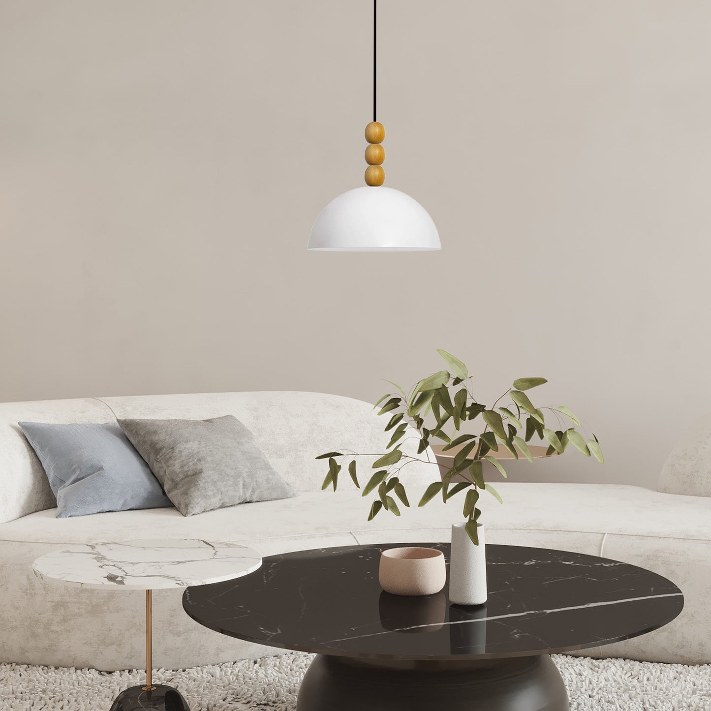 Bamyum Champion Holz, Metall Moderne Pendellampe