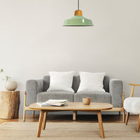 Pendelleuchte Bamyum Asletl Deckenpendelleuchte aus Holz 41cm Metall Vintage Lampe