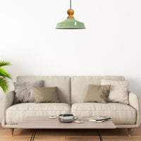 Pendelleuchte Bamyum Asletl Industrielle aus Holz, 41cm, Metall E27 Lampe