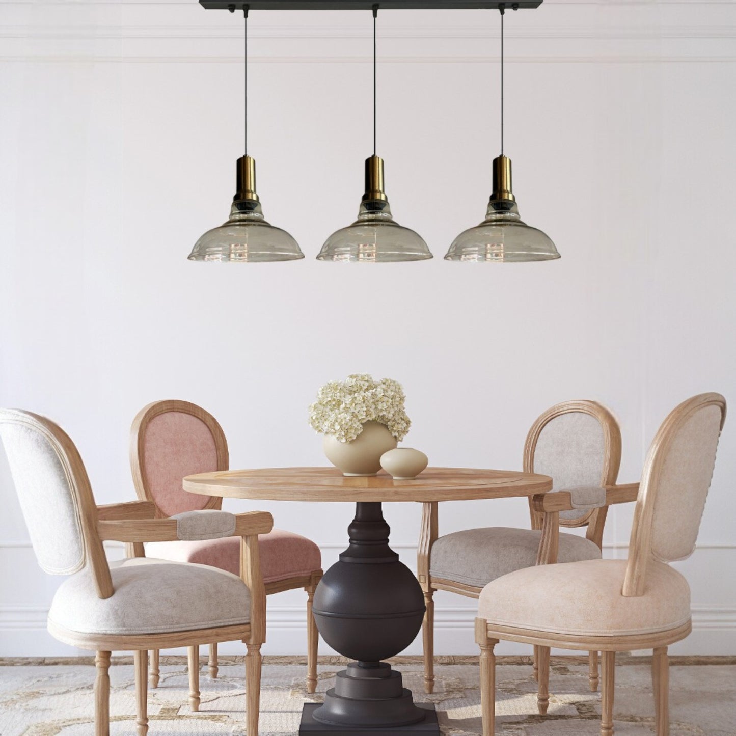 Pendelleuchte Vishi Einzelner Glas-Kronleuchter Trio Retro Pendelleuchte