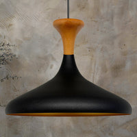 Pendelleuchte Champion Pendelleuchte aus Holz, 35 cm Hängelampe Metall E27