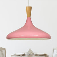 Pendelleuchte Champion Kegel Holz-Kopfteil 35 cm Metall E27 Modern Pendelleuchte