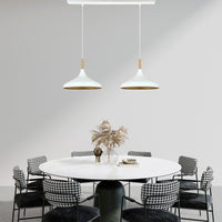 Pendelleuchte Champion Doppelter Kronleuchter Holz Metall Modern Pendelleuchte