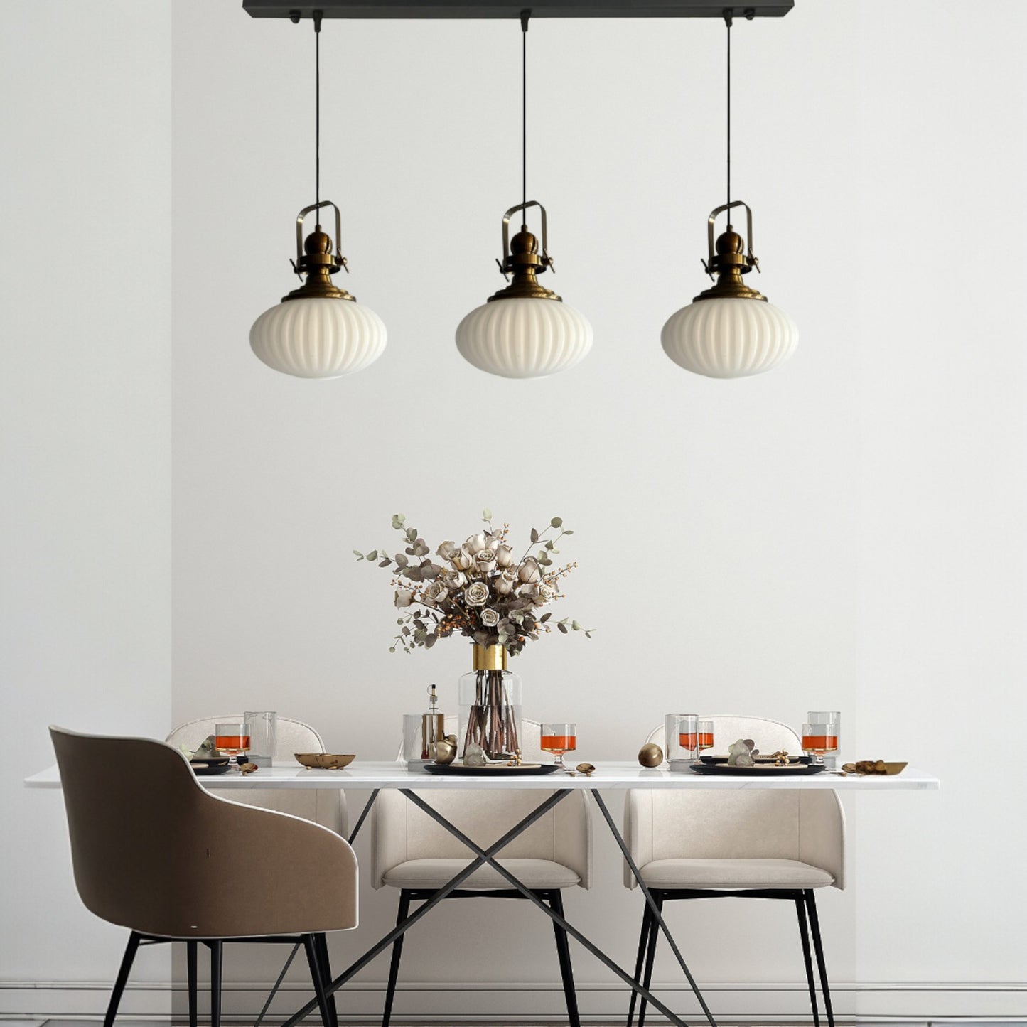 Pendelleuchte Elegant Glas-Kronleuchter Doppelter Kronleuchter Hängelampe