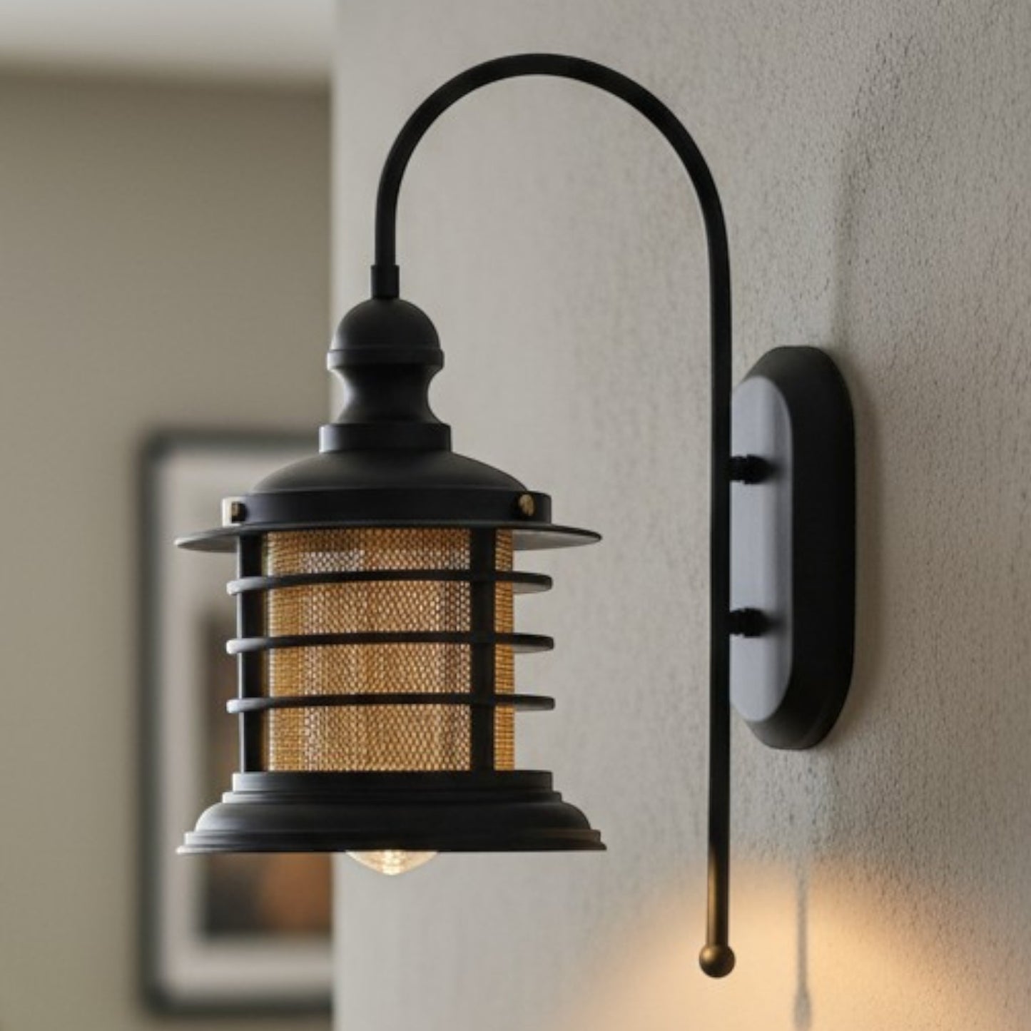 Wandleuchte Champion Wandleuchte Innen Metall, Wohnzimmer Vintage Wandlampe Innen