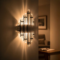 Metal & Glas Wandleuchte Innen