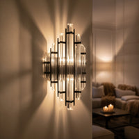 Metal & Glas Wandleuchte Innen