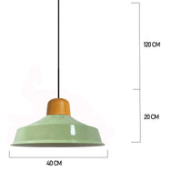 Pendelleuchte Bamyum Asletl Deckenpendelleuchte aus Holz 41cm Metall Vintage Lampe