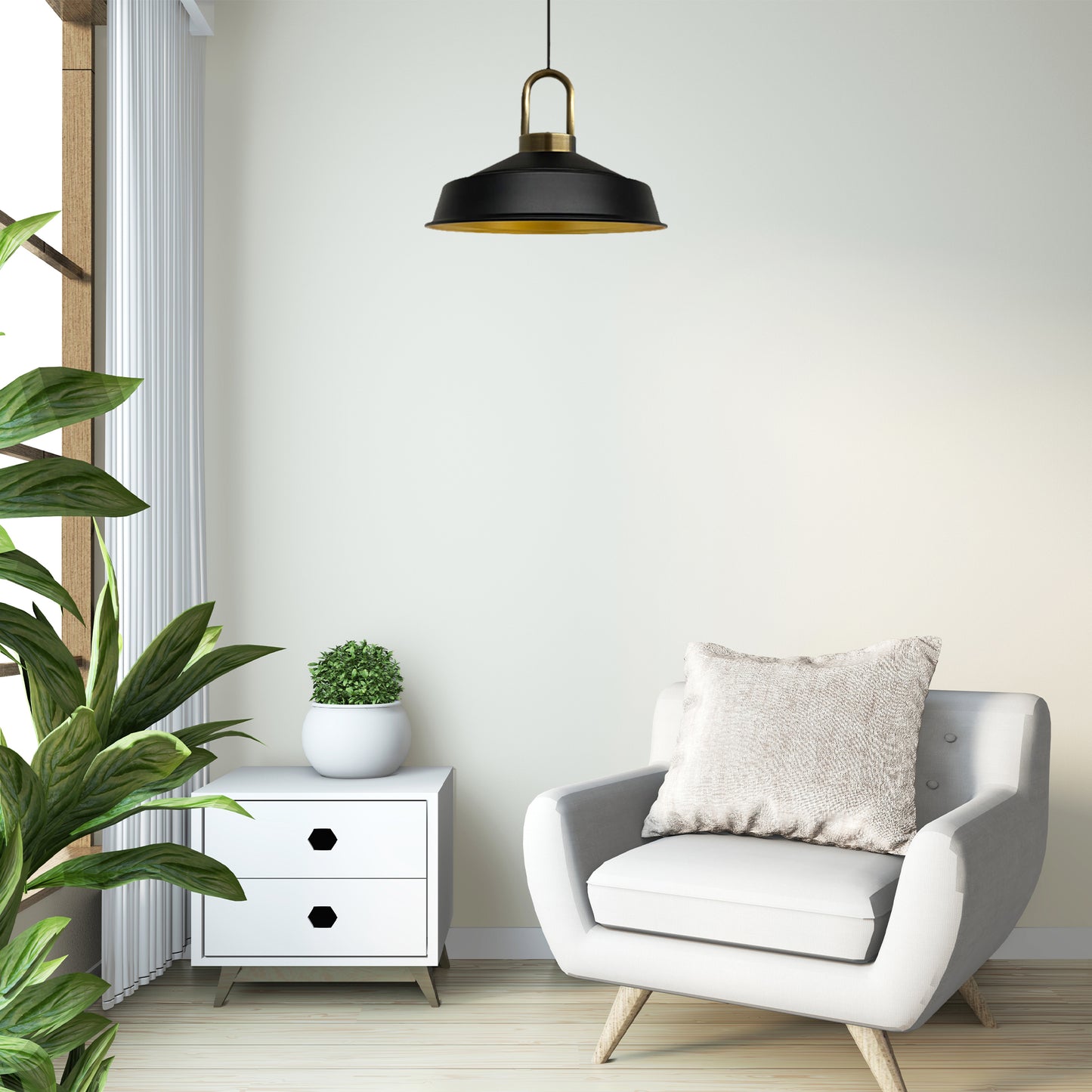 Pendelleuchte Asletl-Lock Hängelampe aus Metall Ø40 cm Lampe