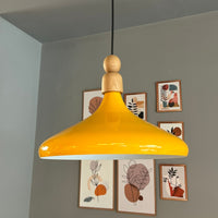 LED Pendelleuchte Perle Holz Metall Ø35 cm, E27, Modern Pendelleuchte