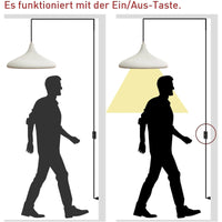 Bamyum Champion Metall mit 450 cm Kabel Schalter EU Stecker, Hängelampe